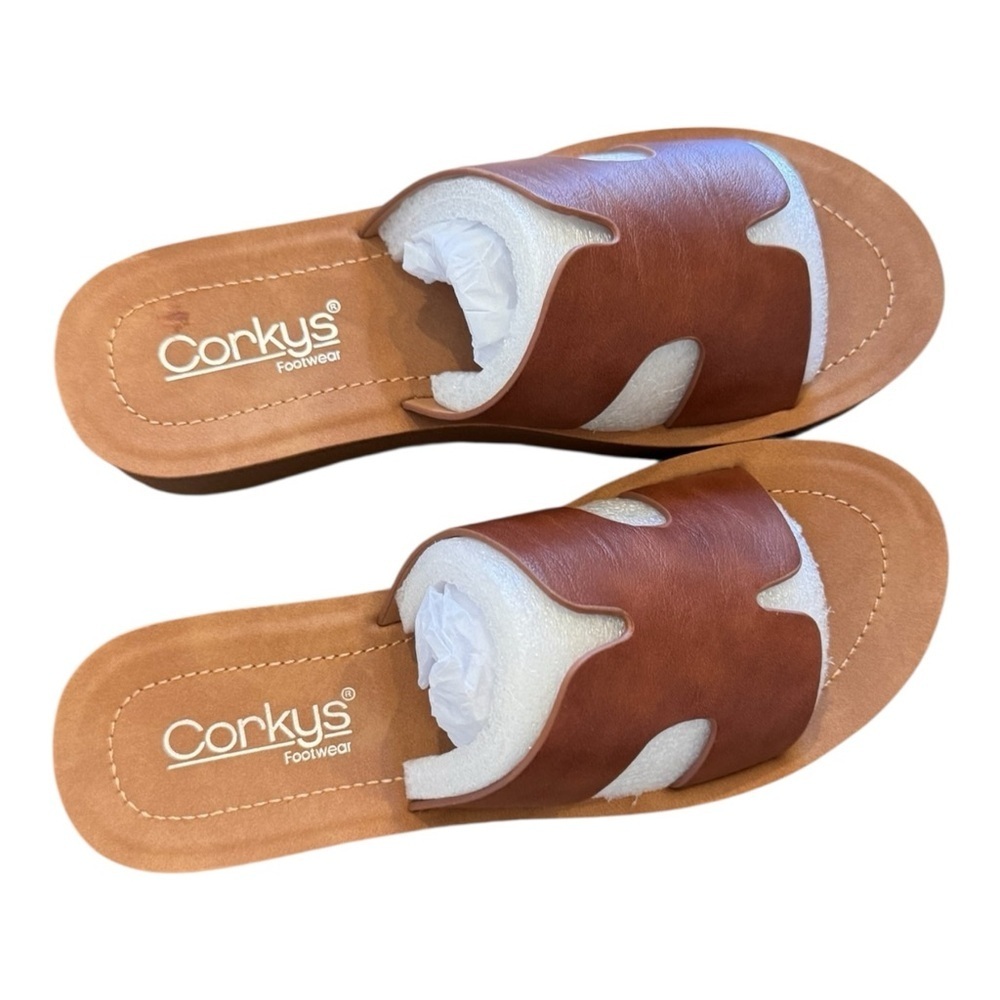 Corkys Hold Please Slide Sandal- Bourbon NIB - Picture 2 of 6